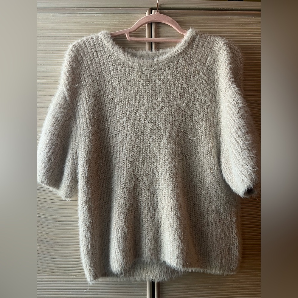 Express Ivory Sequin Sweater